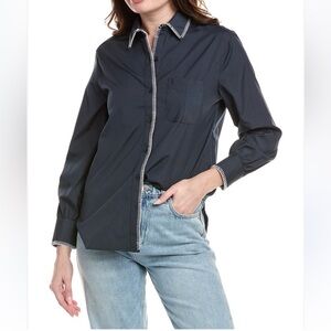 rag & bone Maxine Blanket Stitch Shirt size large